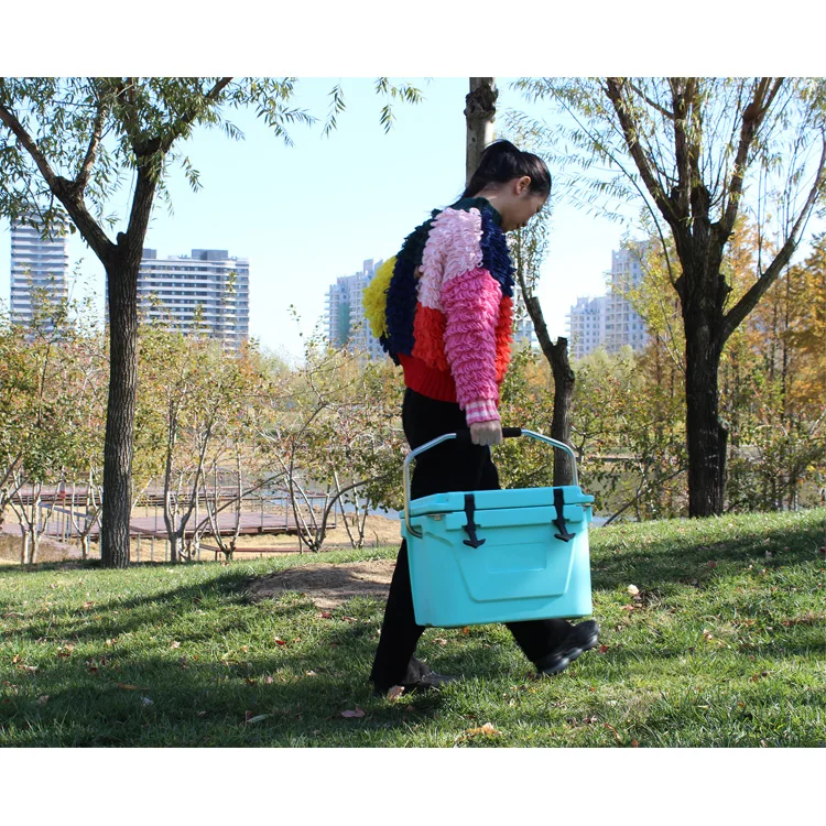 Mint green 20QT  rotomolded cooler box waterproof insulated hard cooler ice chest cooler