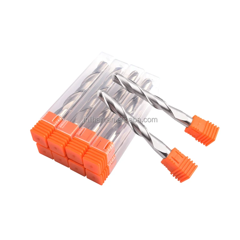 Cnc Router Bits 2 Flutes Solid Carbide Cnc Milling Cutter 2 Flutes Spiral Flat End Mills For Wood