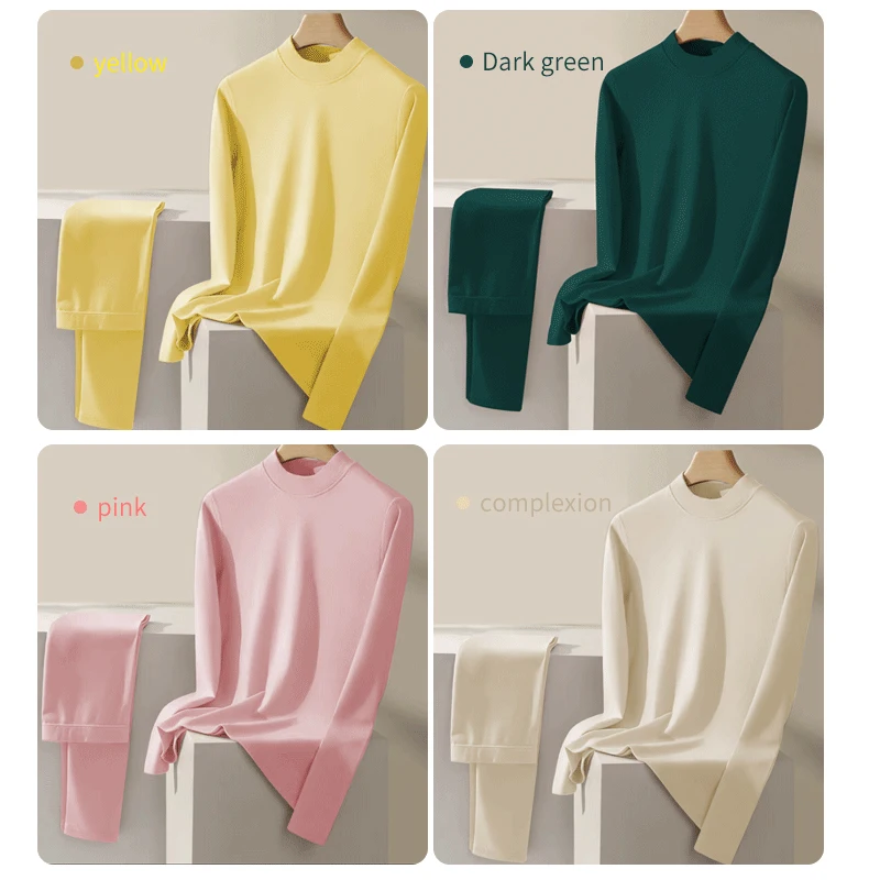 Factory direct thread cotton de velvet collar ladies warm set ground velvet lock hot long Johns wholesale a generation