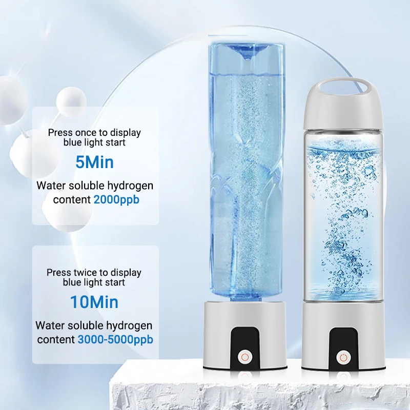 SOUDRON Nano Flask Electrolysis Portable Alkaline Hydrogen Generator Water Bottle Drinking Hydrogen Water Generator