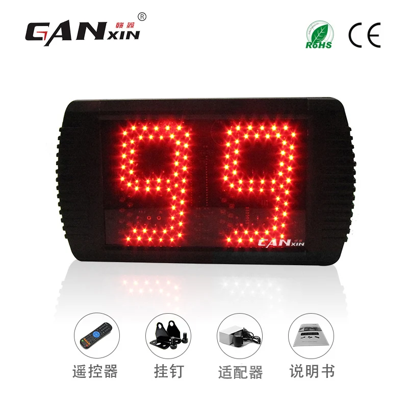 High quality Remote Control Semi-Outdoor Aluminium 5 Inch 2-digit LED Shot Clock Counter with Countdown/Count Up Functions