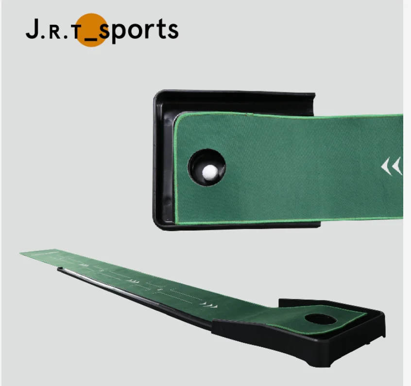 Green Golf putter Mini golf mat with automatic ball return function for home indoor use