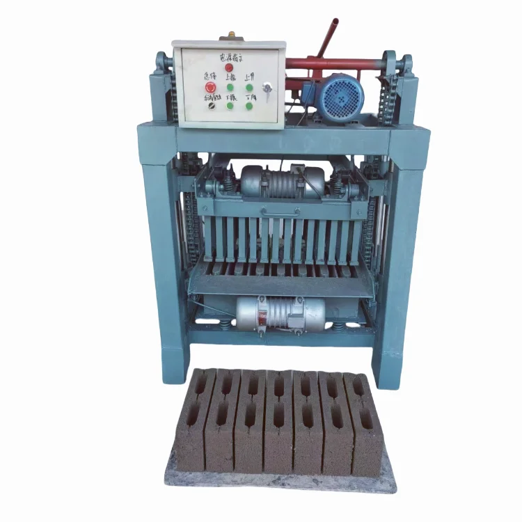 South Africa Building Construction Semi-automatic Cement Hollow Brick Machine Low Price Do-at-home Jobs