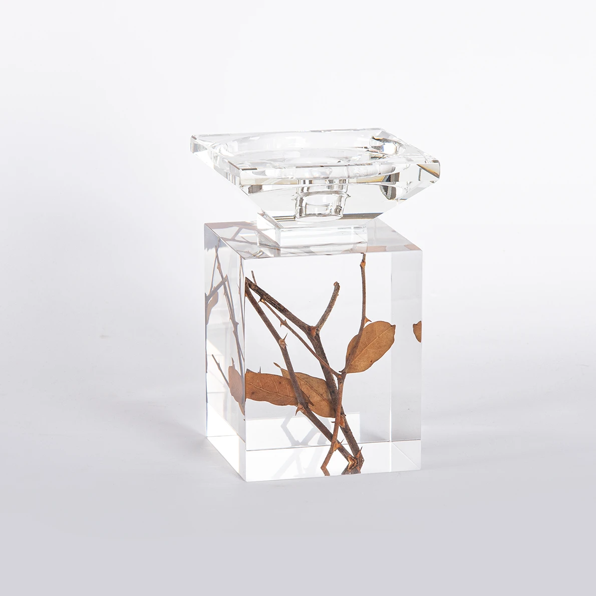 Nberhome French Style Clear 9 Arms Glass Candelabra Wedding Decoration crystal candle holder