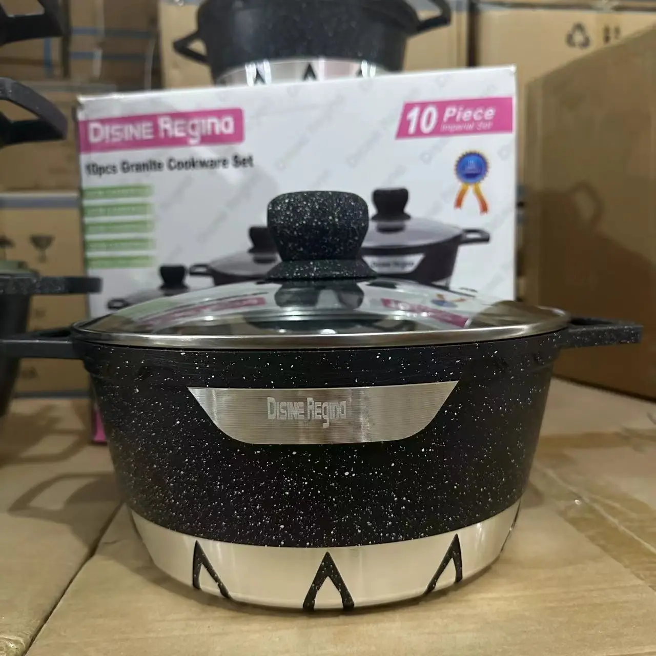 High Quality 10 pieces Cooking Pot New Arrival Home Use Aluminium Alloy Set Kitchen Cookware