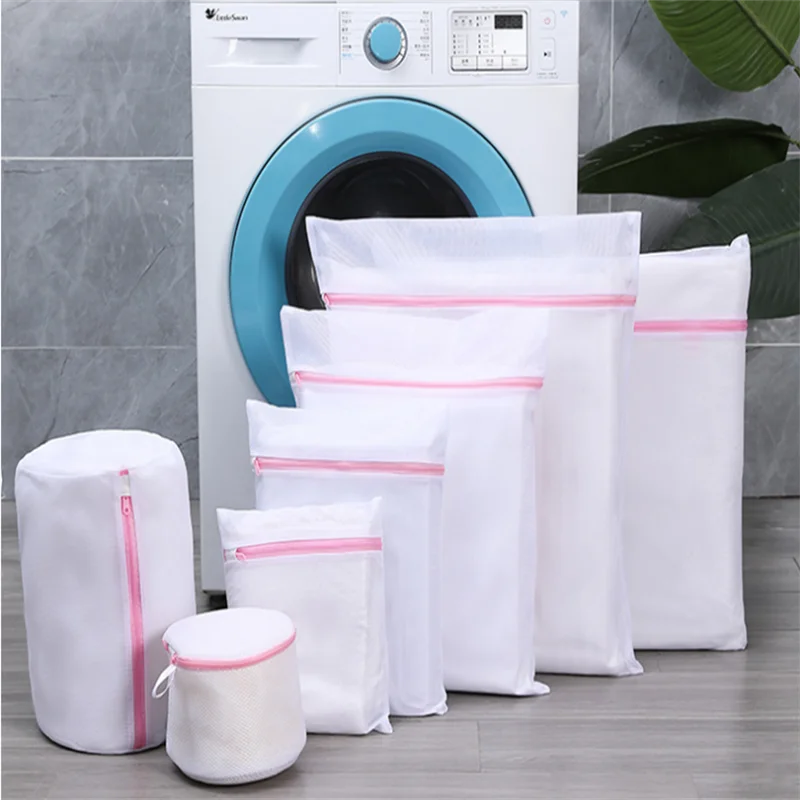 mesh fabric for Custom Wash Bag Laundry Machine Lingerie Bag with Logo Mesh laundry bag