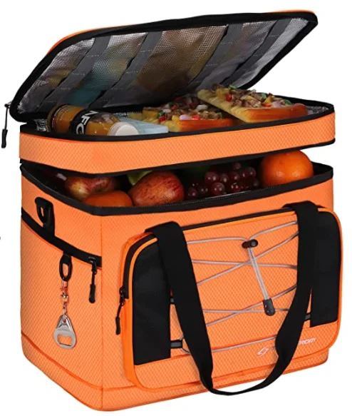 Portable thermal insulation bag large capacity double thick aluminum foil bento lunch box bag diagonal refrigerated