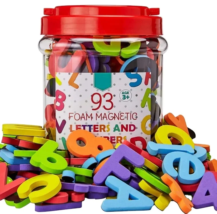 Letters & Numbers Magnetic EVA Fridge Magnets   Customized Size Customized Die Cut Magnet+eva Accpectable Education Teaching