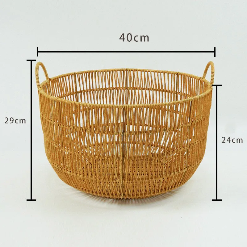 Home Deco Custom Handmade Wicker Natural Trays Craft Rattan Basket Toy Storage Basket For Home Using