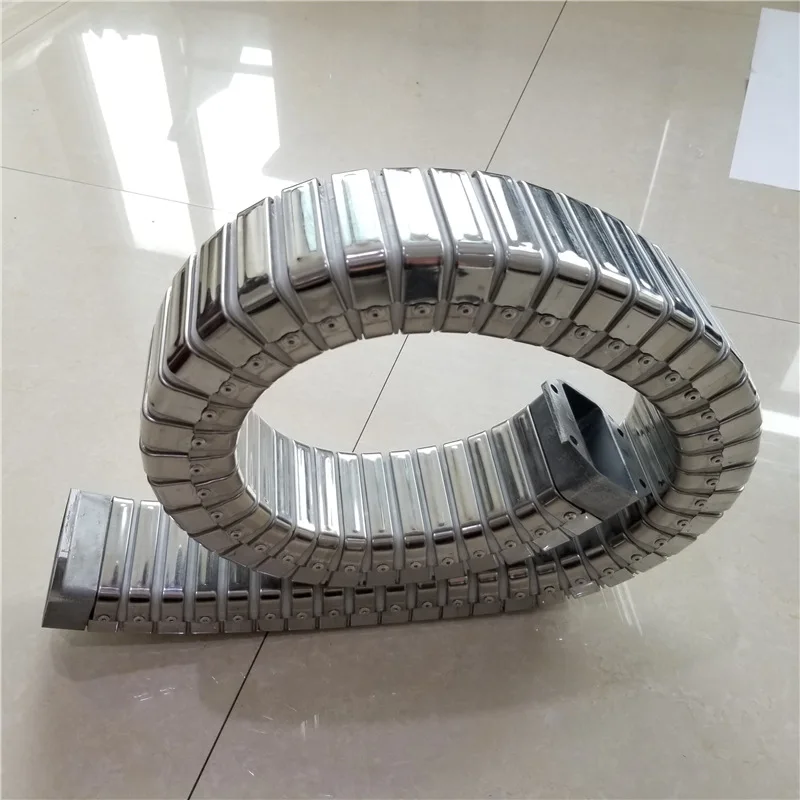 DGT type Fully enclosed flexible conduit shield steel energy chain