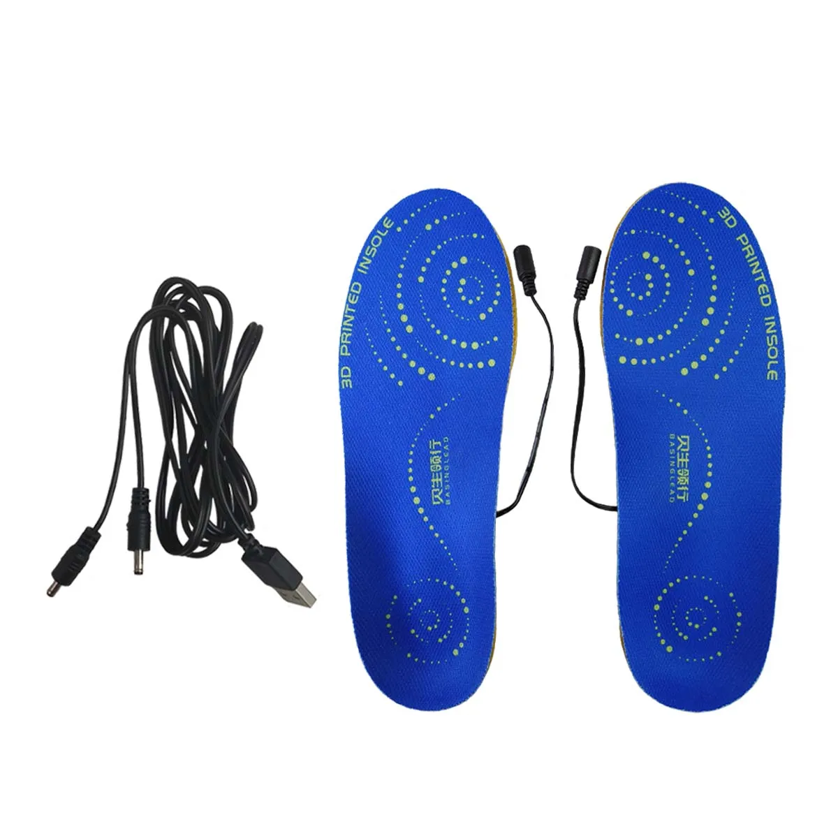 Warm charging USB durable heating portable corrective insoles