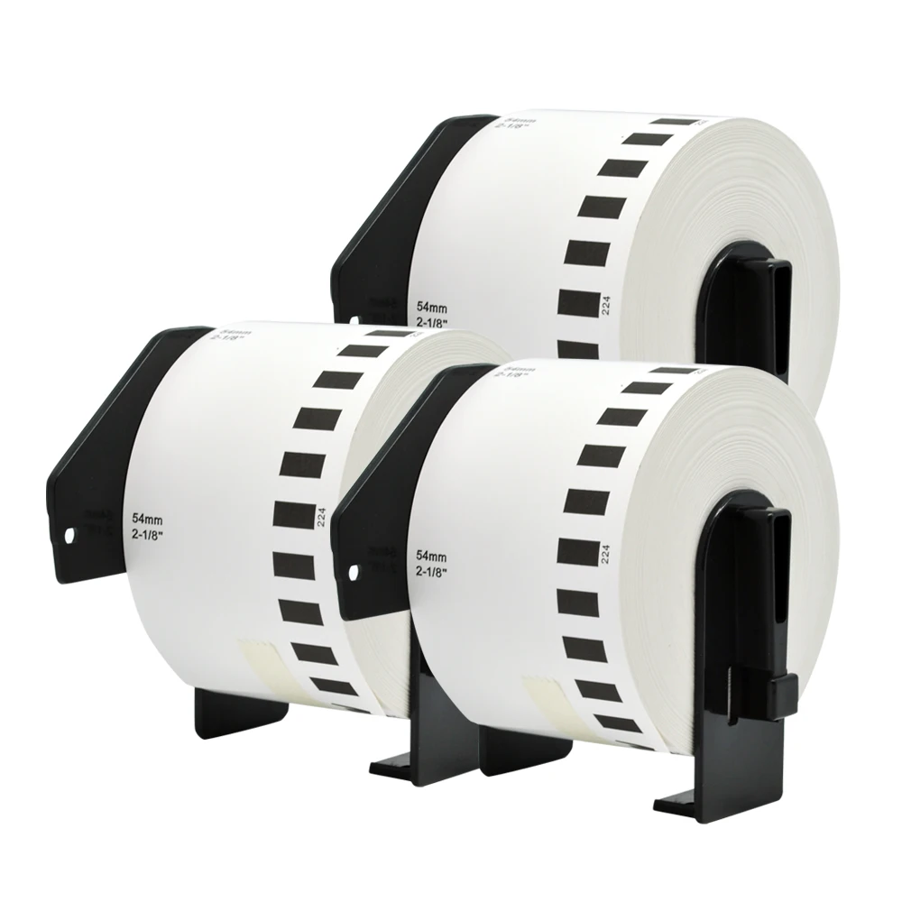 Compatible Labels dk-N55224 dk N55224 54MM*30.48M thermal paper sticker continuous Label