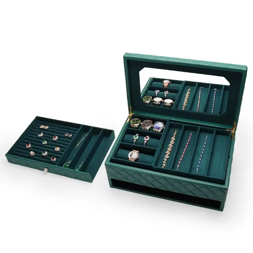 Portable Jewelry Bag Storage Jewellery Ring Bracelet Binder Book Wallet Shape Box Case Travel Pu Leather Earring Pouch Organizer