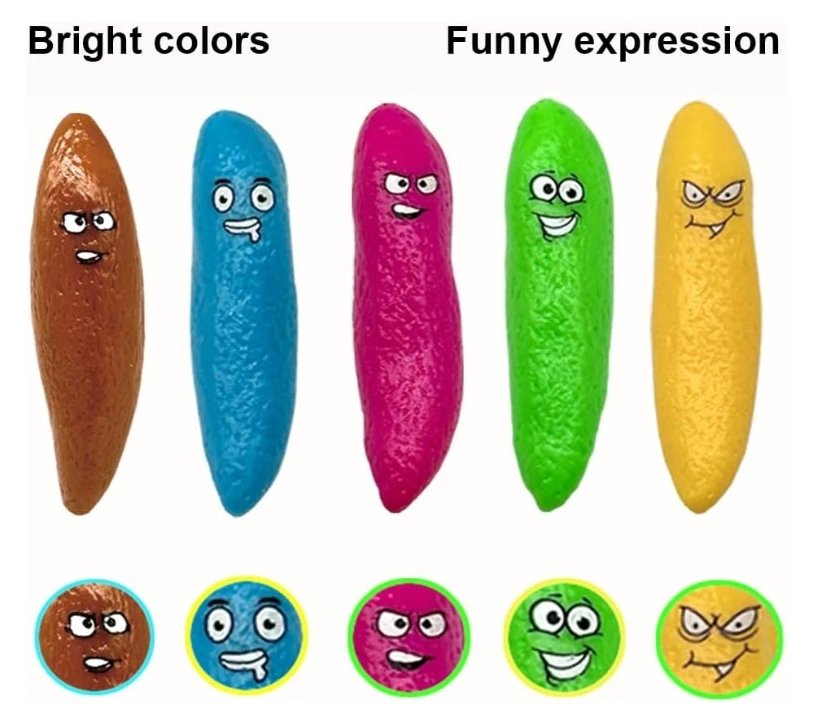 Mini Finger Slingshot Novelty Toys  Poop Toy, Stretchy Funny Gag Gifts Flying Games for Games and Party Favors