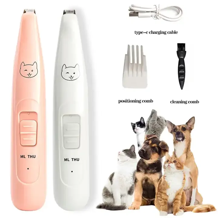 Electric Quiet Rechargeable Pet Face Ear Eyes Paw Hair Remover Brush Cat Dog Hair Trimmer Electrical Pets Hair Cut Machine