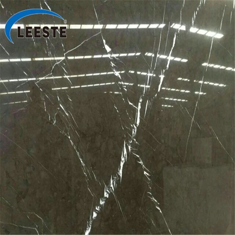 Hot sell Pietra gray grigio armani grey color marble tile wall panel black white vein dark grey polished marble stone slab