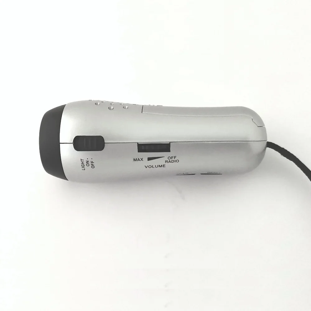 
Mini FM radio with LED flashlight pocket FM radio receiver with LED light dry battery powered mini FM radio 