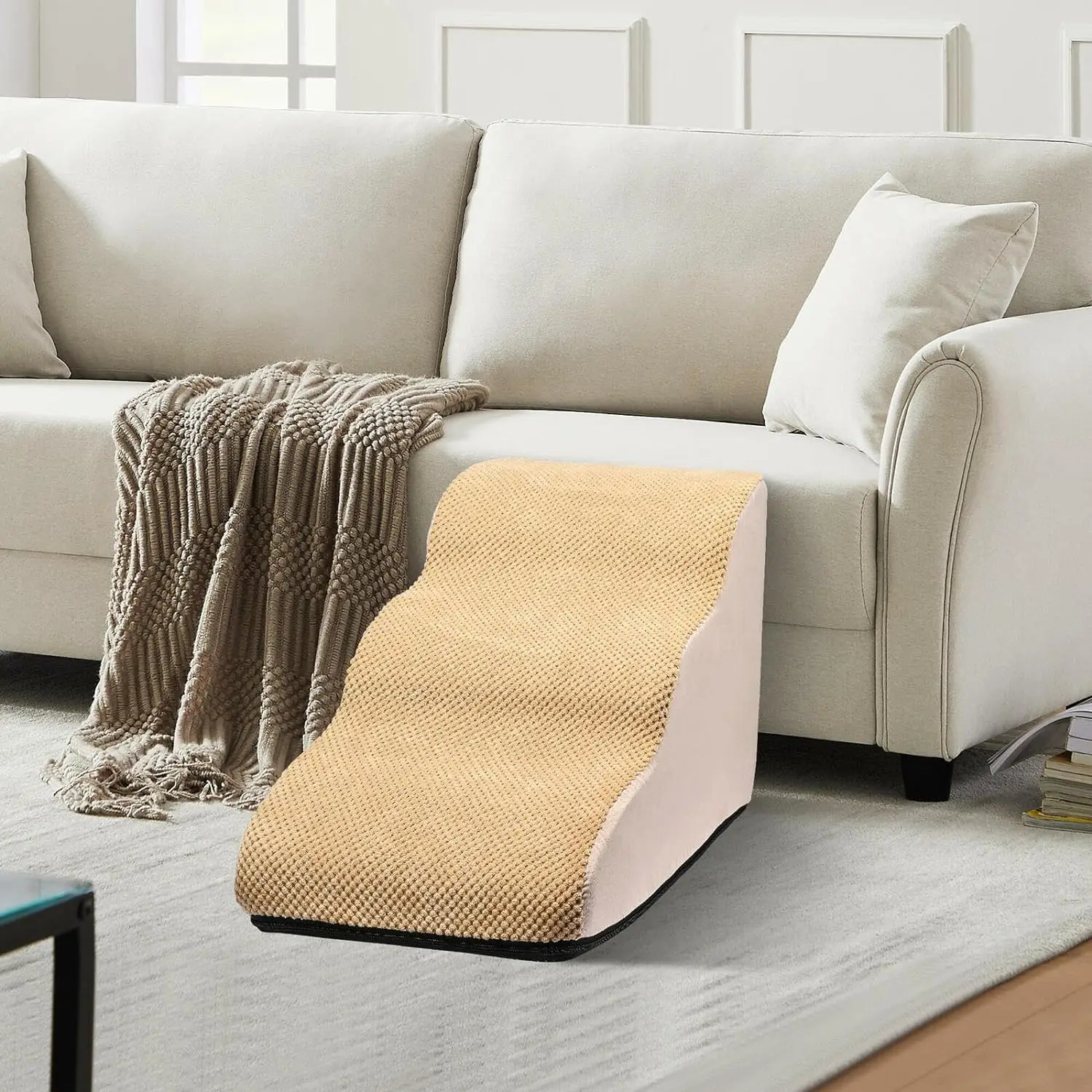 Pet Ladder For Beds Pet Dog Stairs Durable High Density Foam 2/3/4 Steps Stairs For Young Aged Small Dog Bed Stairs