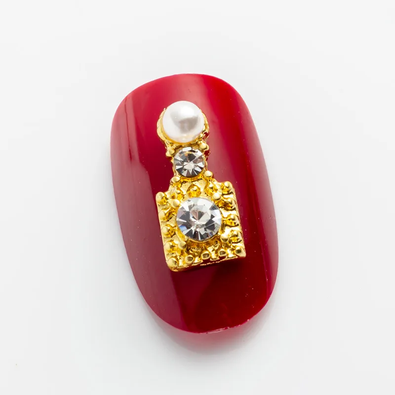 New Design Shine 3D Metal Nail Art Decoration Pearl Rhinestone for DIY Beauty Nail