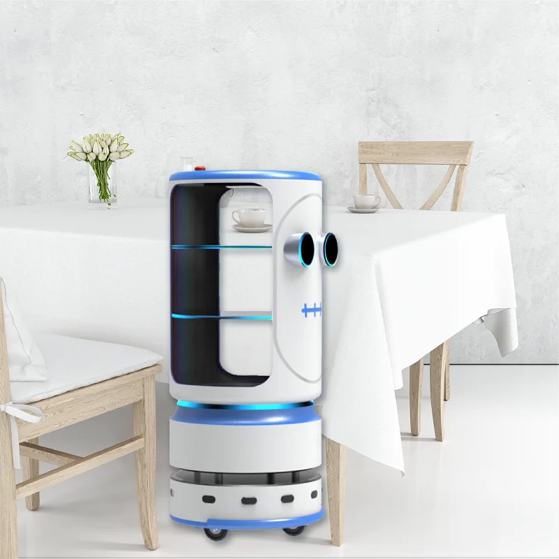 Commercial Grade Smart AI Autonomous Food Delivery Robot for Restaurant
