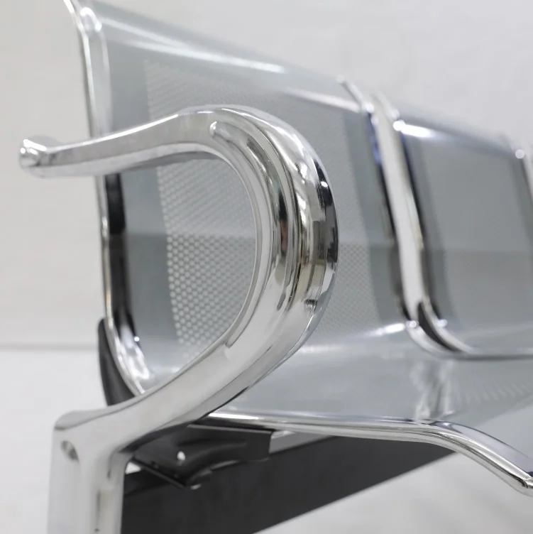 Reception chair Leather Steel 2 3 4 5 Seater Medical Office Salon Metal Airport Hospital Guest Waiting room Chair with Arm