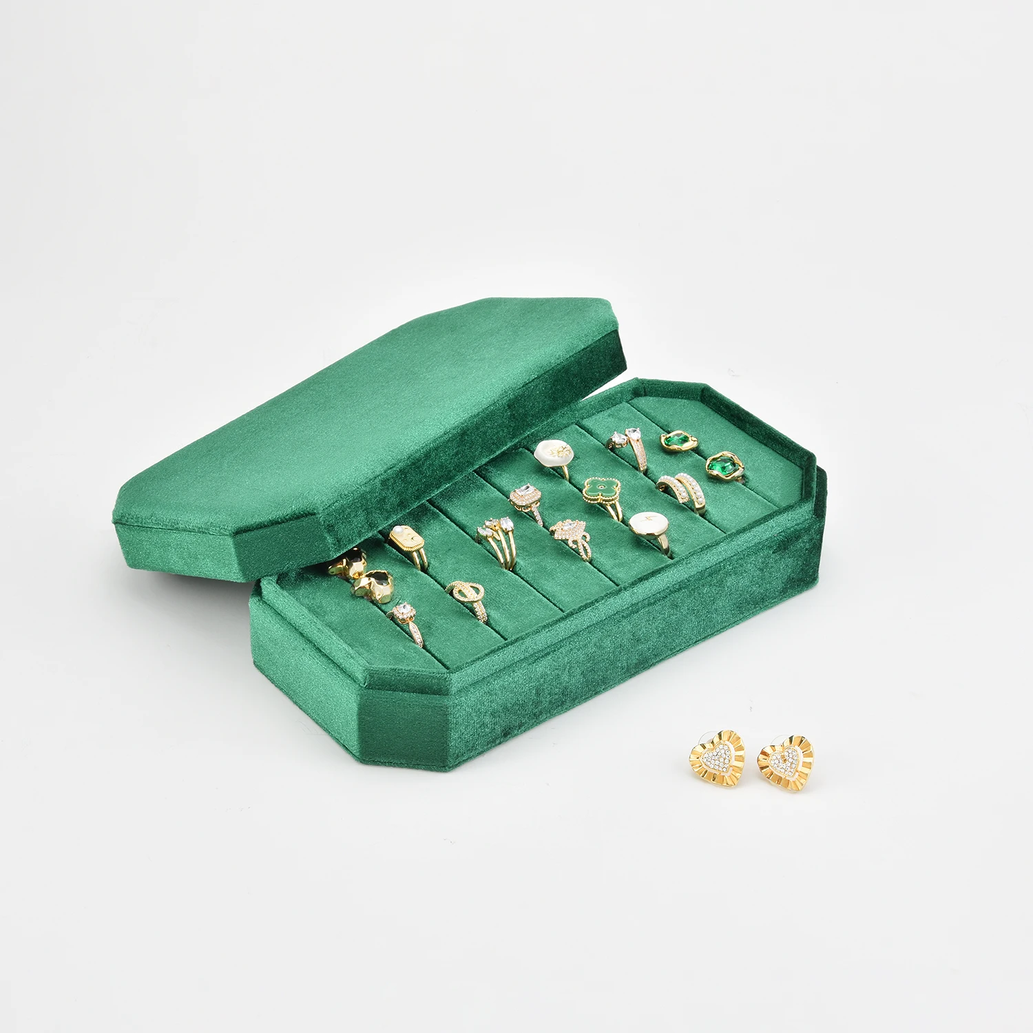 TAIMY Fashion Jeweler Plush Velvet Jewelry Tray Sell Valuables Anti-Scratch Special Tray Ring Necklace Perfume Watch Display Mat