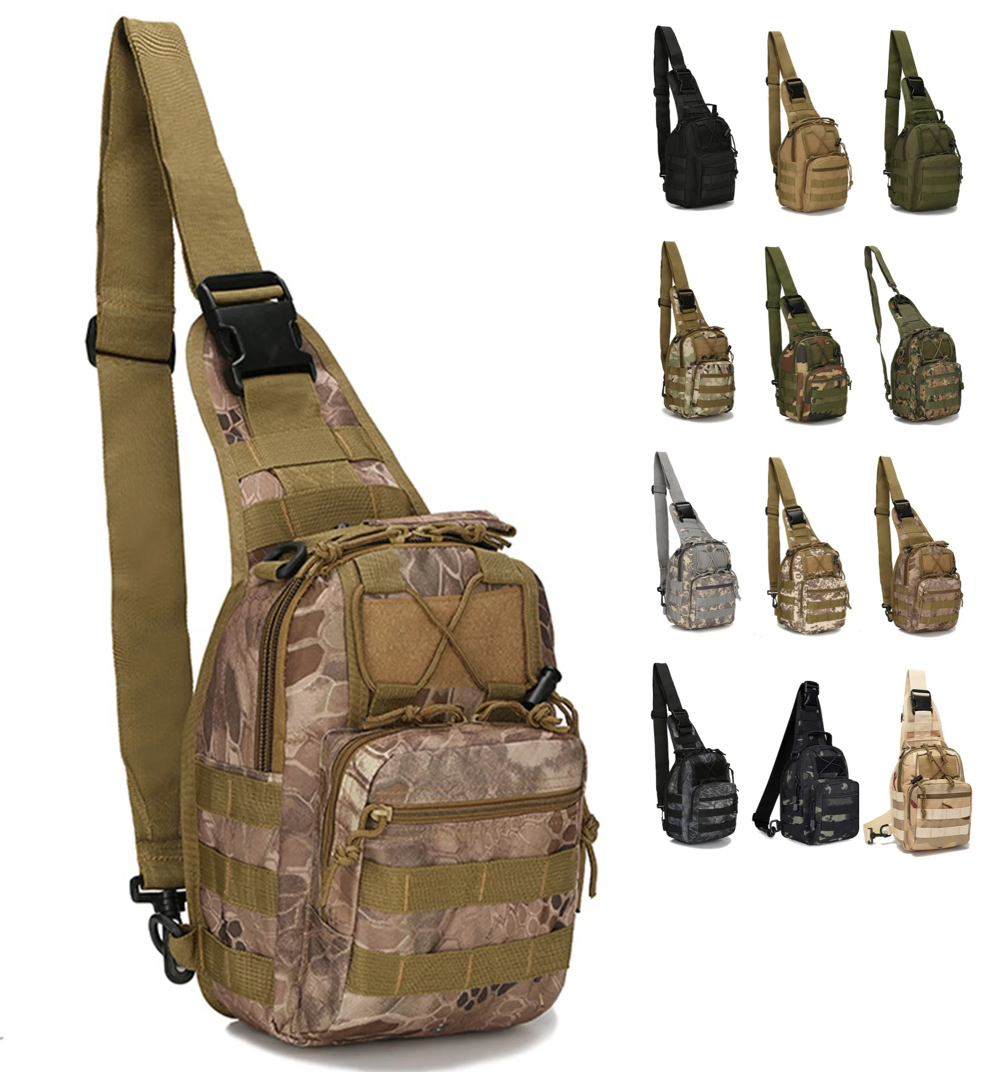 Running Outdoor Mobile Phone Climbing Rescue Custom Logo Crossbody Messenger Vest Tactical Walkie Talkie Bag Chest Bags