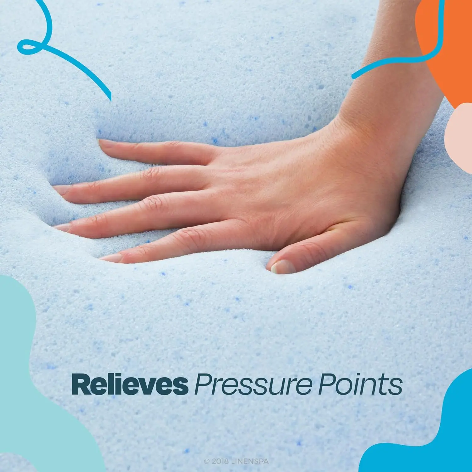 Soft Cooling Gel Infused Memory Foam Mattress Topper 2-inch Profile or Plusher 3-inch Profile Keep Cool and Comfortable