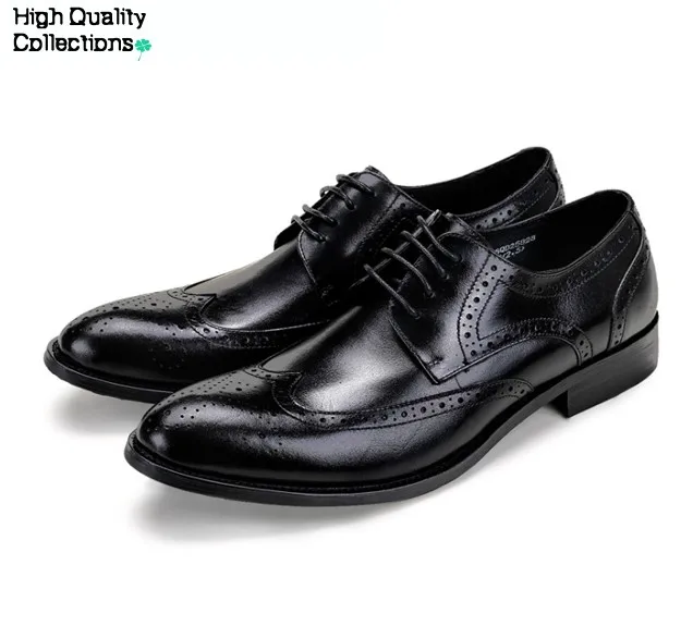 HQC-1006 Classic Italian man genuine leather shoes dress shoes men