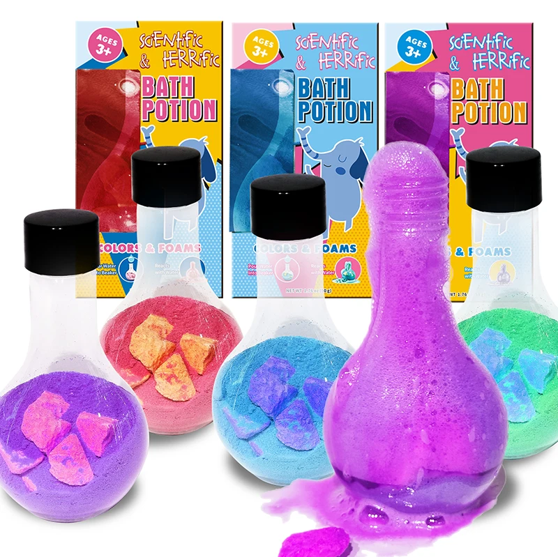 Private label Colorful Fizzy bomei Bubble Kids organic vegan Bath Bomb Potions bath powder