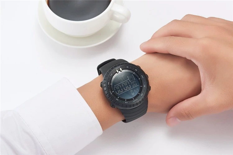 Biden 1113 1 brand digital mens wristwatches silicone black white sports man watches multifunction waterproof calendar week male