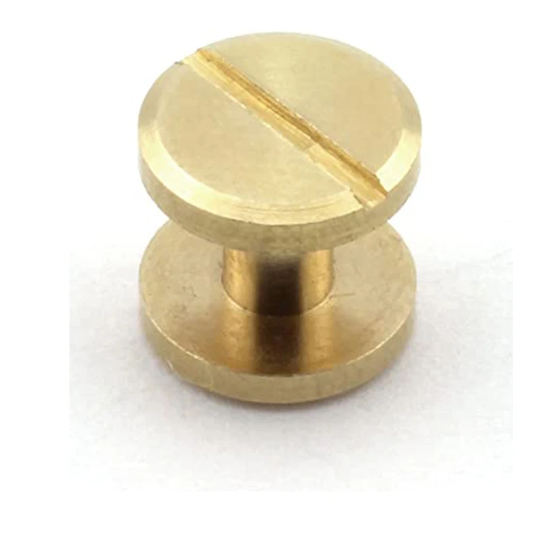 Slotted Chicago Screw Rivet M3 Plastic Male Female Screw Brass Slotted Chicago Book Bindi Belt Screw