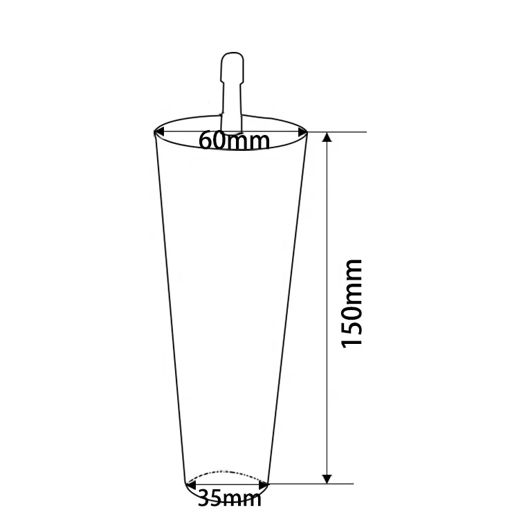 Professional manufacturer plastic 5.9 inch furniture legs coffee table raised furniture support