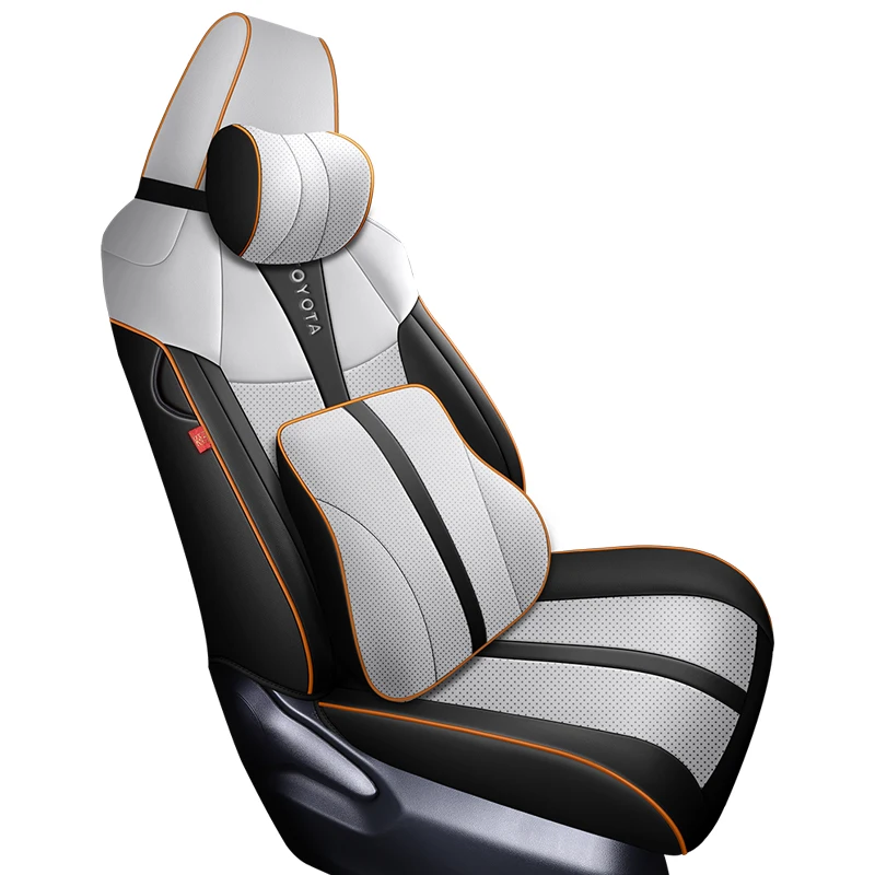 Sports Style  PU Leather Car Seat Covers Full Set Protector for Toyota RAV4