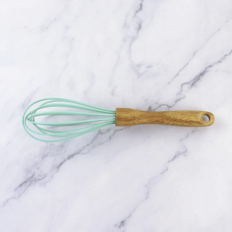 Силиконовый венчик для яиц с деревянной ручкой Многофункциональные кухонные инструменты