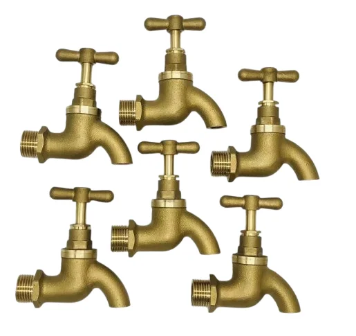 Durable Brass Faucet Full Brass Bibcock Bathroom Shower Tap BSP Threaded Connection High Pressure Brass Water Tap