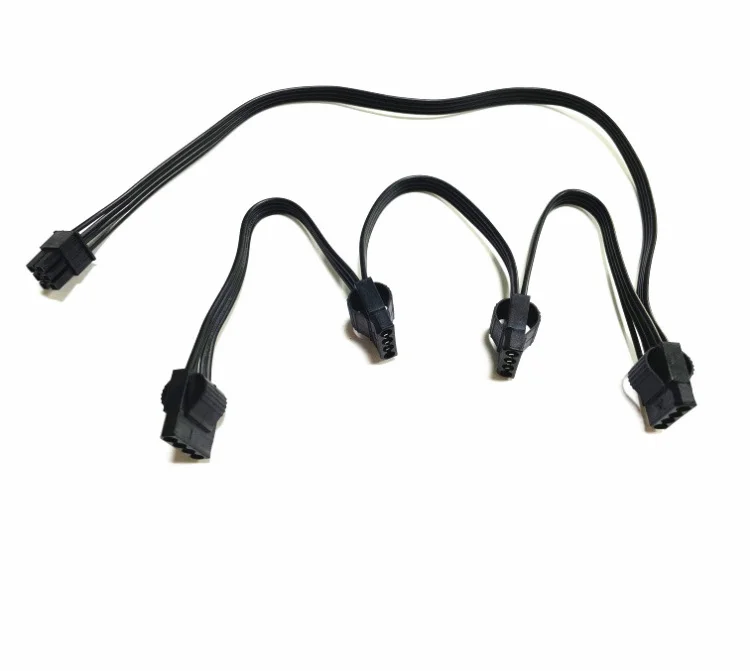 Модульный кабель питания WENJUN PCIE 6Pin от 1 до 4 IDE Molex 4PIN для Corsair RM1000X RM850X RM750X RM650X RM550X, 10 шт.