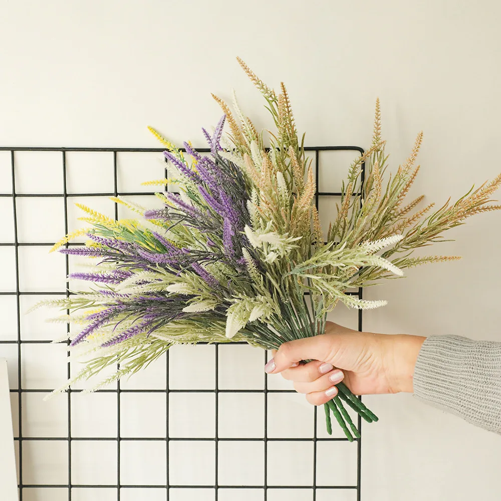 Hot Sale popular Pinrui High Quality Plastic Artificial flower Lavender for Home plant decoration