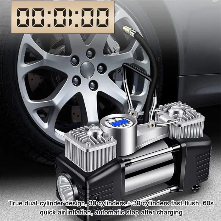Customized Small Size High Power Tire 12v Vehicle-Mounted Portable Tire Inflator Car Pump Air Compressor