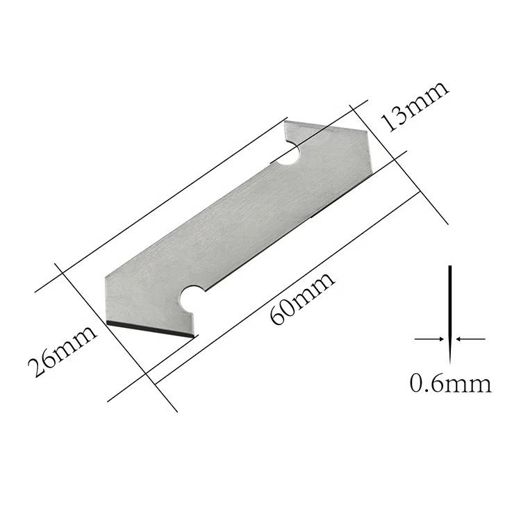 SK5 60x26x0.6mm Acrylic Hook Knife Blade