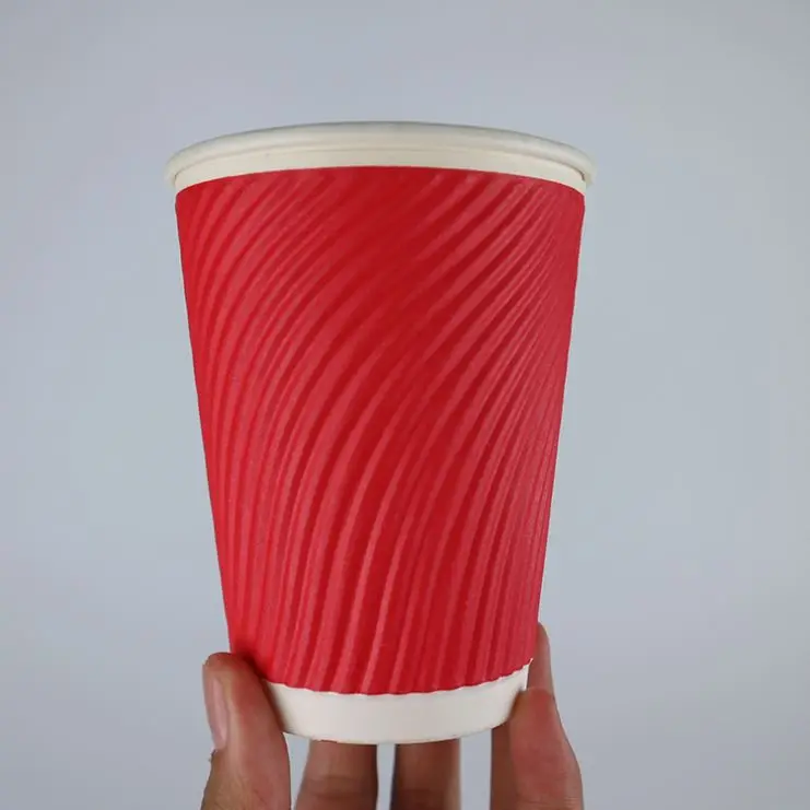 
Special Design Ripple Wall Hot Drink Paper Cup 