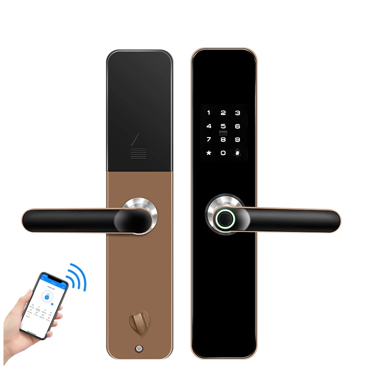 Новый отпечатков пальцев Смарт Цифровой замок приложение tuya Wi-Fi ttlock с дистанционным управлением по bluetooth электронные интеллигентая (ый) дверной замок API SDK в наличии