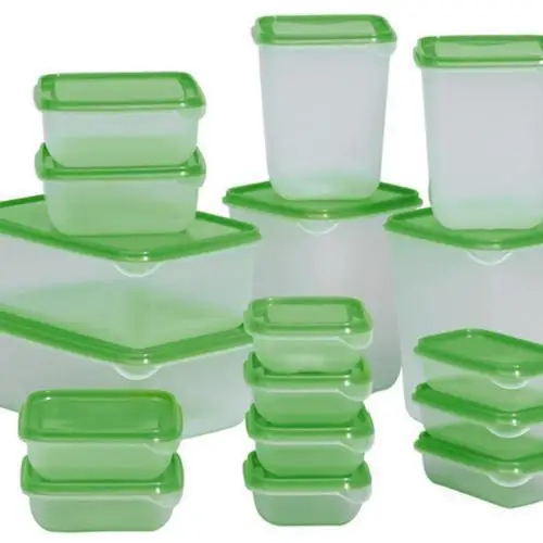 Refrigerator crisper plastic food box lunch box microwave lunch box size 17 pieces set storage sealed crisper
