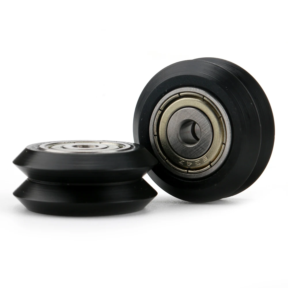 POM bore solid V Wheel 625-2RS 625ZZ Bearing BW25 Wrapped plastic wheel for V-Slot Aluminum Profile