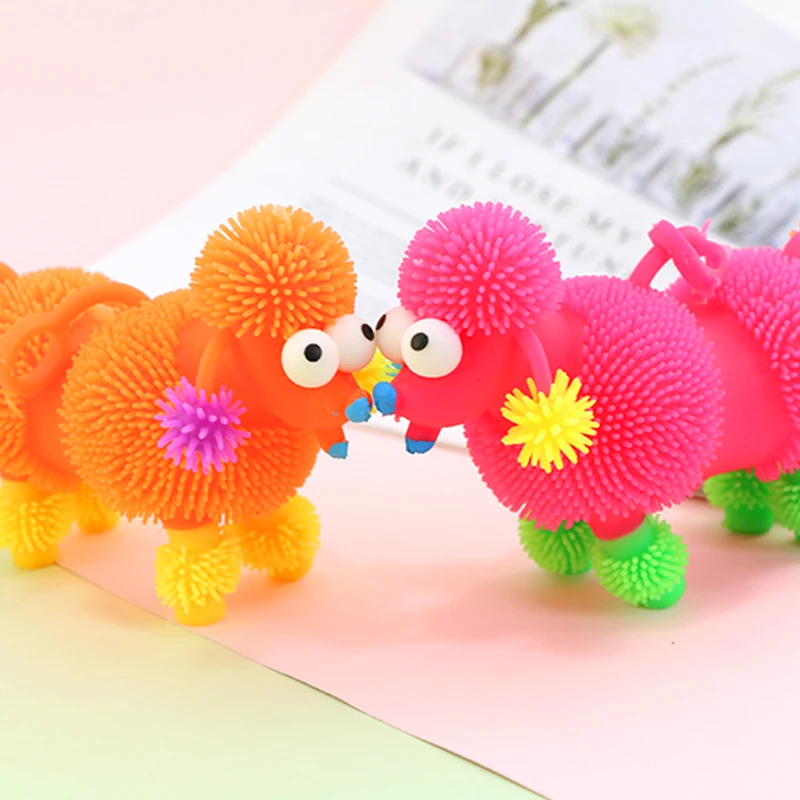 Hot selling Shark Pig Rabbit Big eyes TPR puffer ball cute animal toys stress relief Squeeze Ball for Kids and Adults