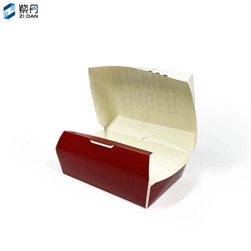 Double Coated Mcdonald Golden Fried Wholesale Catering Black Burger Box Manual