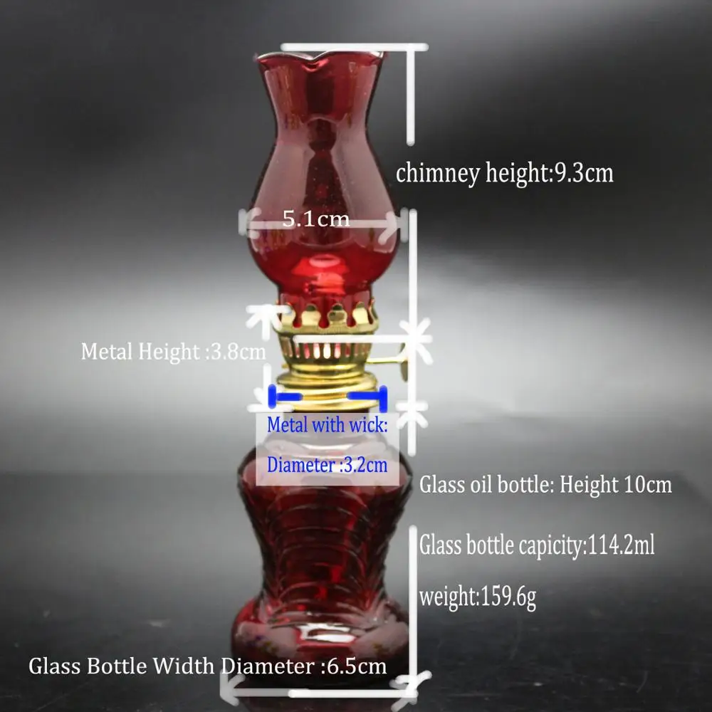 Vintage Decoration Kerosene Lamp Glass Chimney With Kerosene Lamp Burner