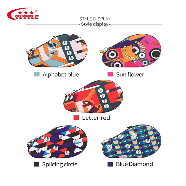 
TUTTLE Gourd shape Table tennis racket bag new currents thickening Flower color Large capacity portable type 