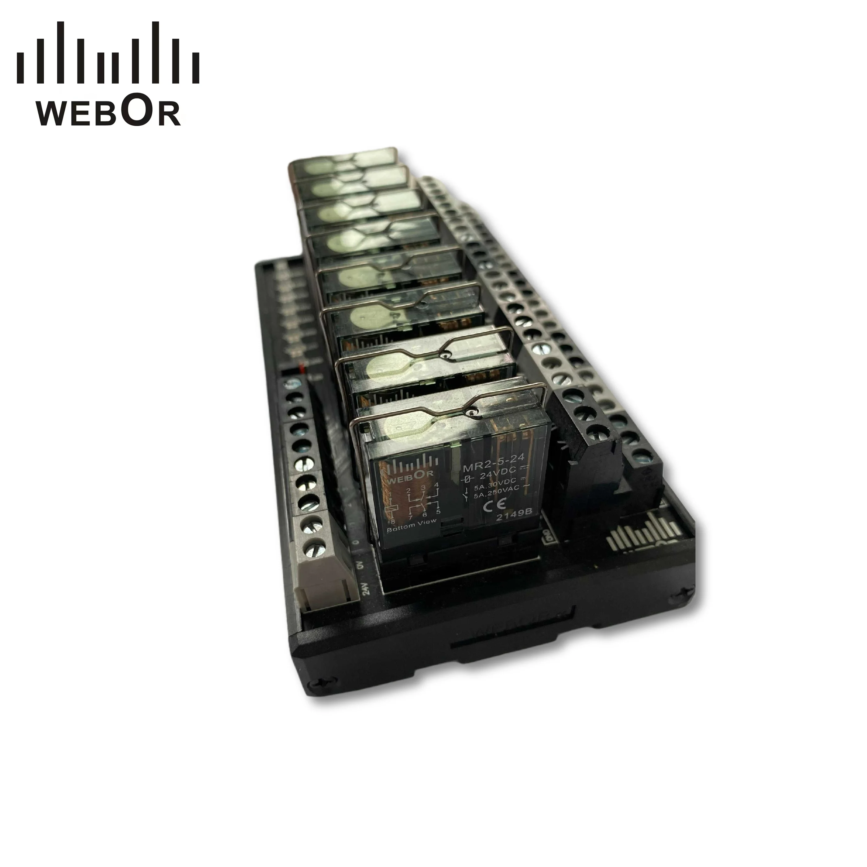 Webor 8-канальный Одиночная группа триггерный релейный модуль 24V с розеткой электромагнитное реле оригинальный продукт для
