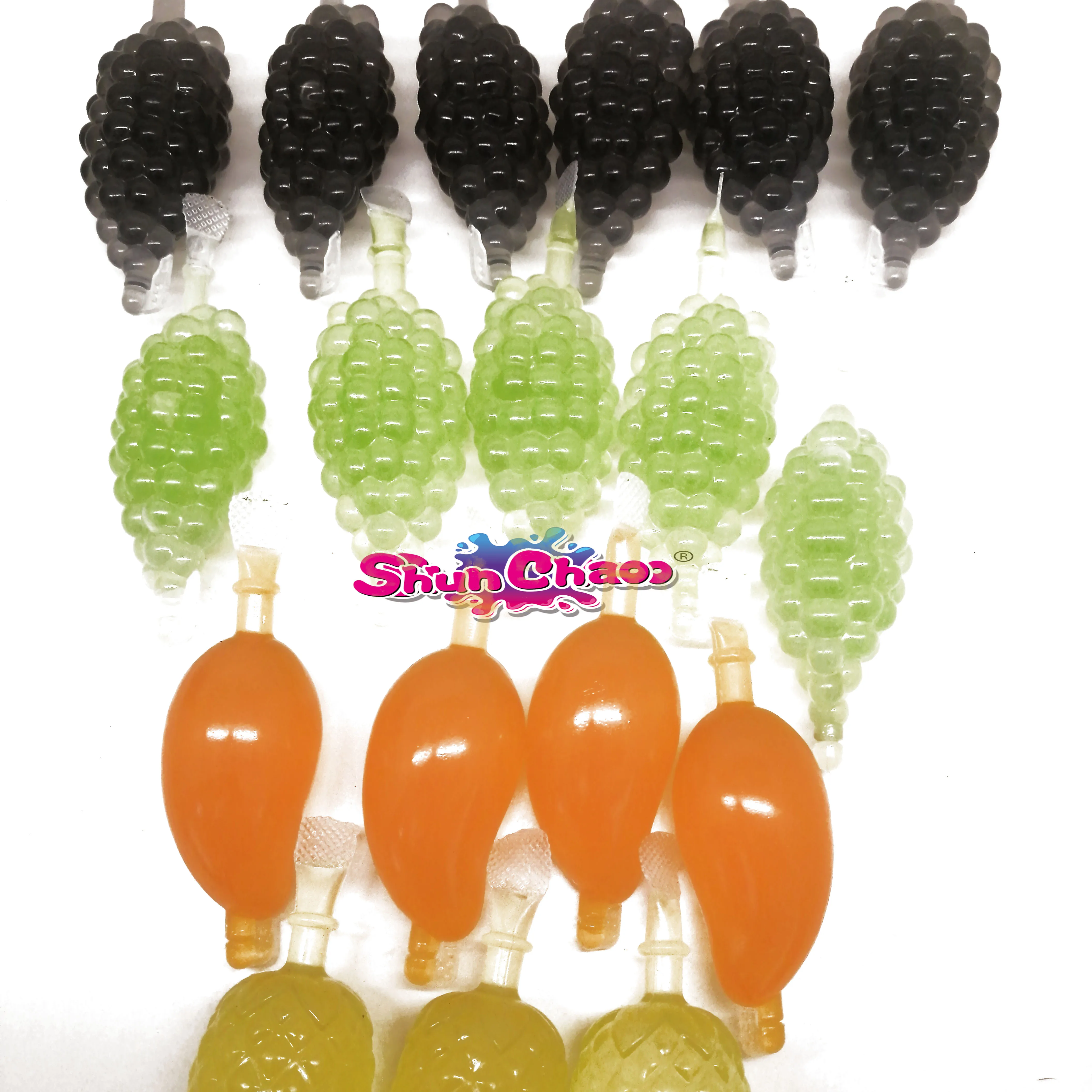 2022 New Packing Fruit Flavor Rolling Ball Licking Jelly Jam Liquid Candy